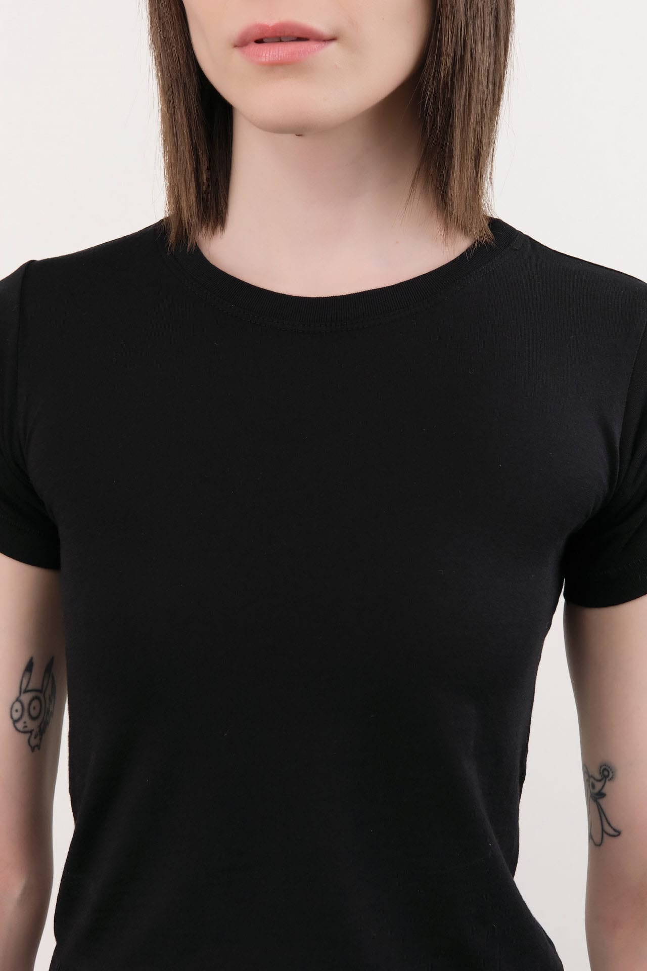 Atelier Delphine Apparel Womens Tees Baby Tee in Black