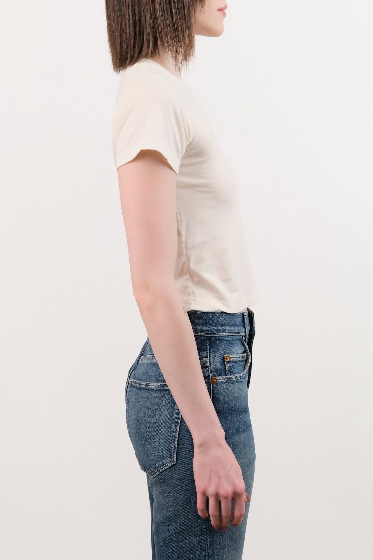 Atelier Delphine Apparel Womens Tees Baby Tee in Cream