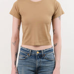 Atelier Delphine Apparel Womens Tees Baby Tee in Tobacco