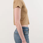 Atelier Delphine Apparel Womens Tees Baby Tee in Tobacco