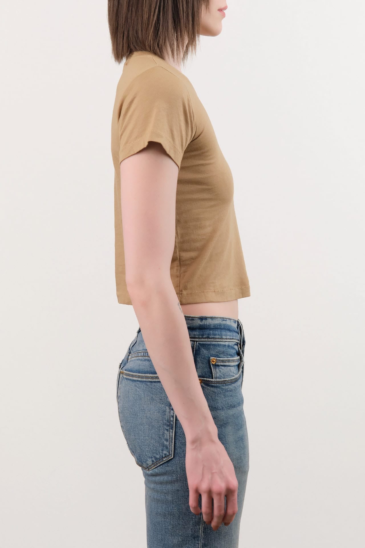 Atelier Delphine Apparel Womens Tees Baby Tee in Tobacco