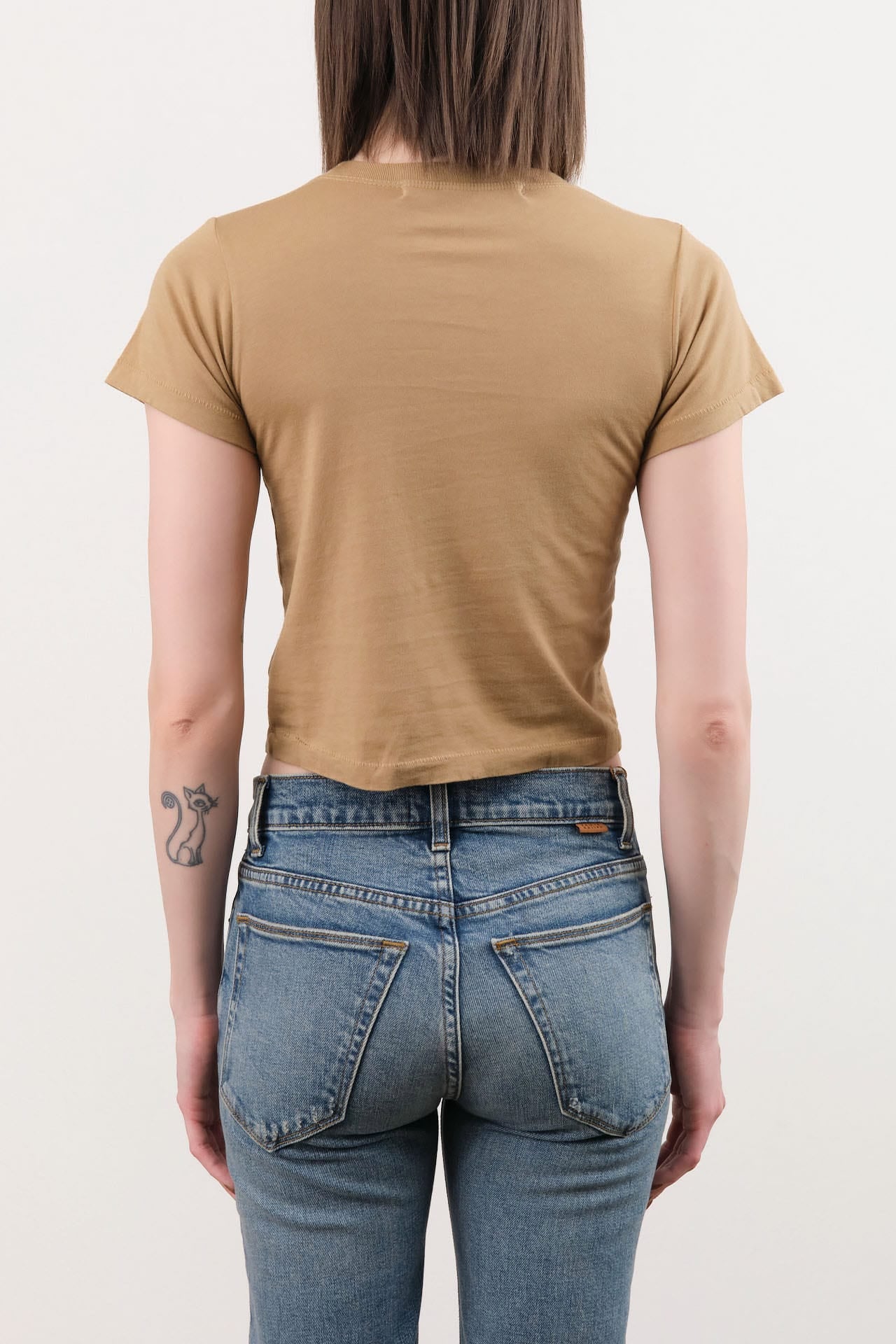 Atelier Delphine Apparel Womens Tees Baby Tee in Tobacco