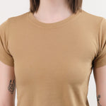 Atelier Delphine Apparel Womens Tees Baby Tee in Tobacco