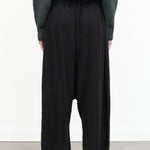 Drop Crotch Balloon Pant in Black Wool by Atelier Delphine Designer Brand 