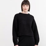 Atelier Delphine Apparel Womens Sweaters Balloon Sleeve Sweater in Black