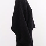 Atelier Delphine Apparel Womens Sweaters Balloon Sleeve Sweater in Black