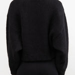 Atelier Delphine Apparel Womens Sweaters Balloon Sleeve Sweater in Black