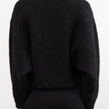 Atelier Delphine Apparel Womens Sweaters Balloon Sleeve Sweater in Black