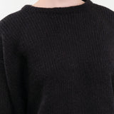 Atelier Delphine Apparel Womens Sweaters Balloon Sleeve Sweater in Black