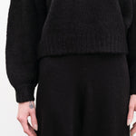 Atelier Delphine Apparel Womens Sweaters Balloon Sleeve Sweater in Black