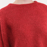 Atelier Delphine Apparel Womens Sweaters Balloon Sleeve Sweater in Burgundy