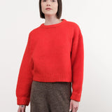 Atelier Delphine Apparel Womens Sweaters Balloon Sleeve Sweater in Coral
