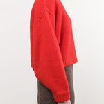 Atelier Delphine Apparel Womens Sweaters Balloon Sleeve Sweater in Coral