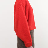 Atelier Delphine Apparel Womens Sweaters Balloon Sleeve Sweater in Coral