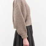 Atelier Delphine Apparel Womens Sweaters Balloon Sleeve Sweater in Deer