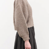 Atelier Delphine Apparel Womens Sweaters Balloon Sleeve Sweater in Deer