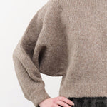 Atelier Delphine Apparel Womens Sweaters Balloon Sleeve Sweater in Deer