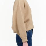 Atelier Delphine Balloon Long Sleeve Knit Sweater in Sand