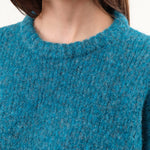 Atelier Delphine Apparel Womens Sweaters Balloon Sleeve Sweater in Teal