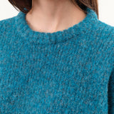 Atelier Delphine Apparel Womens Sweaters Balloon Sleeve Sweater in Teal