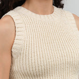 Sale Boucle Tank in Cream by Atelier Delphine