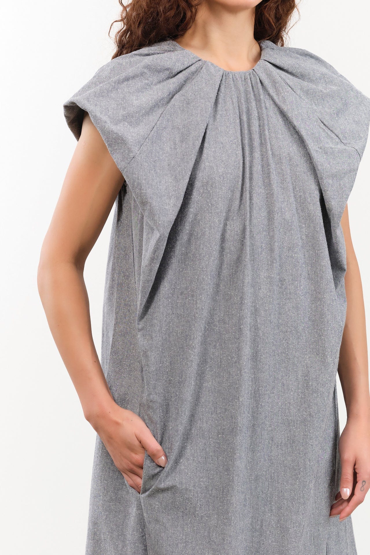 Atelier Delphine Apparel Womens Dresses Cacie Dress in Chambray