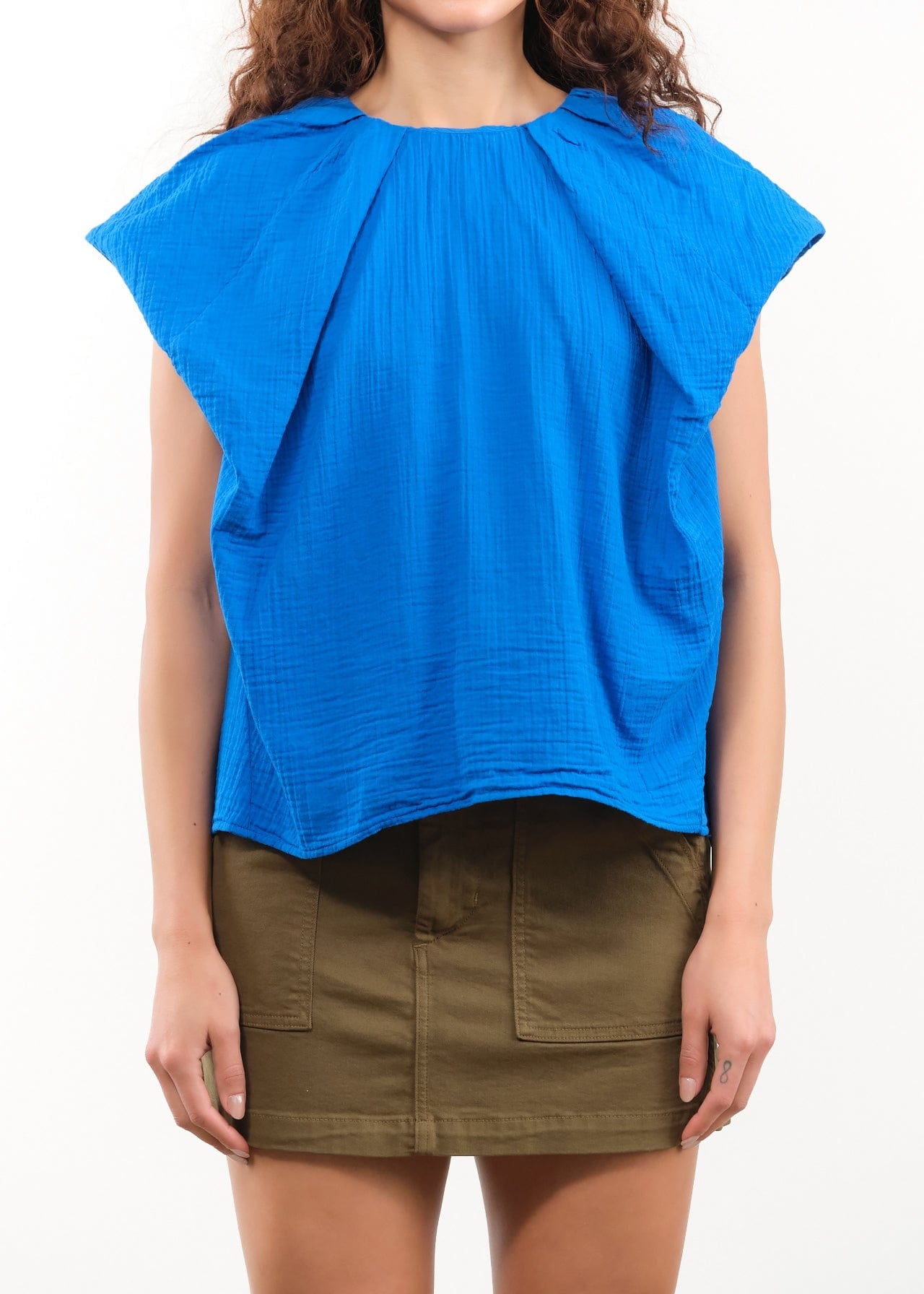 Atelier Delphine Apparel Womens Blouses Cacie Top in Sailor's Blue