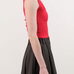 Atelier Delphine Apparel Womens Tees Crop Rib Tank in Red