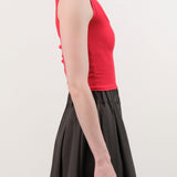 Atelier Delphine Apparel Womens Tees Crop Rib Tank in Red