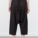 Black Kiko Drop Crotch Pant with Side Pockets by Atelier Delphine