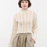Atelier Delphine Apparel Womens Sweaters Lousanne Top in Cream