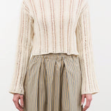 Atelier Delphine Apparel Womens Sweaters Lousanne Top in Cream