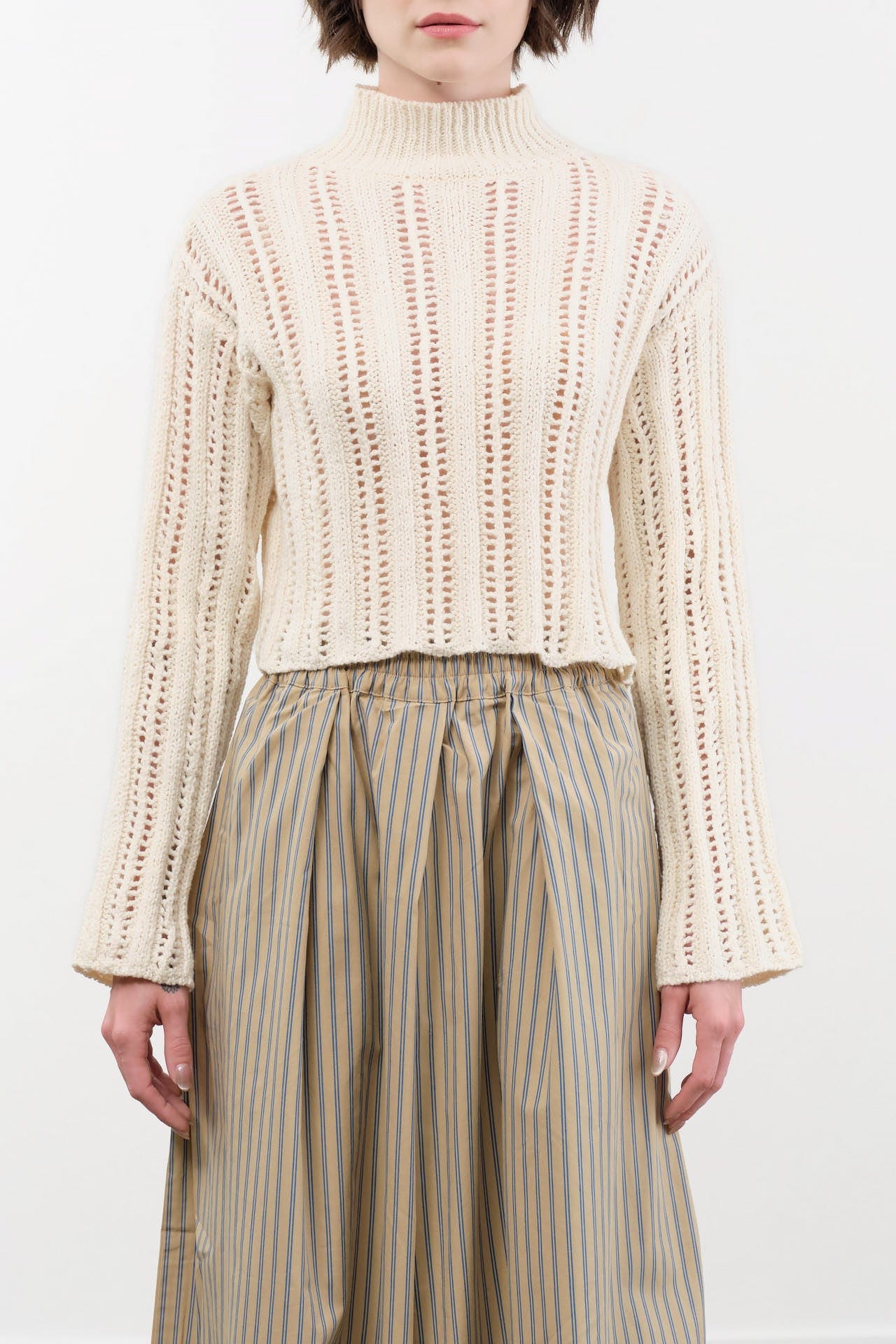 Atelier Delphine Apparel Womens Sweaters Lousanne Top in Cream