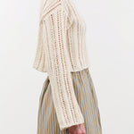 Atelier Delphine Apparel Womens Sweaters Lousanne Top in Cream