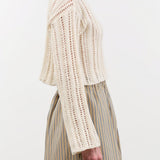 Atelier Delphine Apparel Womens Sweaters Lousanne Top in Cream