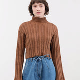 Atelier Delphine Apparel Womens Sweaters Lousanne Top in Wood