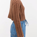 Atelier Delphine Apparel Womens Sweaters Lousanne Top in Wood