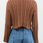 Atelier Delphine Apparel Womens Sweaters Lousanne Top in Wood