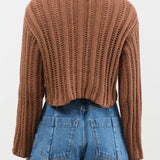 Atelier Delphine Apparel Womens Sweaters Lousanne Top in Wood