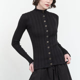 Sale Atelier Delphine Pointelle Cardigan in Black