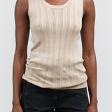 Pointelle Relaxed Tank by Atelier Delphine in Nude