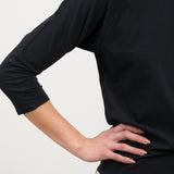 Atelier Delphine Sale 3/4 Sleeve Crewneck Raglan Tee in Black