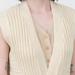 Atelier Delphine Cream Sleeveless Cardigan