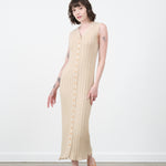 Atelier Delphine Slim Long Vest Dress in Nude