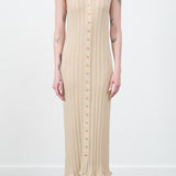 Slim Long Vest Dress By Atelier Delphine in Nude