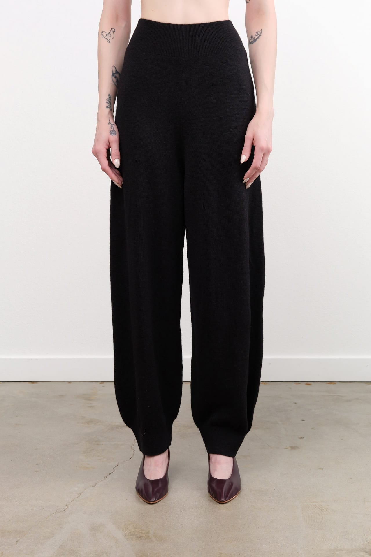 Atelier Delphine Apparel Womens Knit Pants Taylor Pant Alpaca in Black