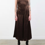 Atelier Delphine Apparel Womens Dresses Twisted Dress in Espresso