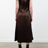 Atelier Delphine Apparel Womens Dresses Twisted Dress in Espresso