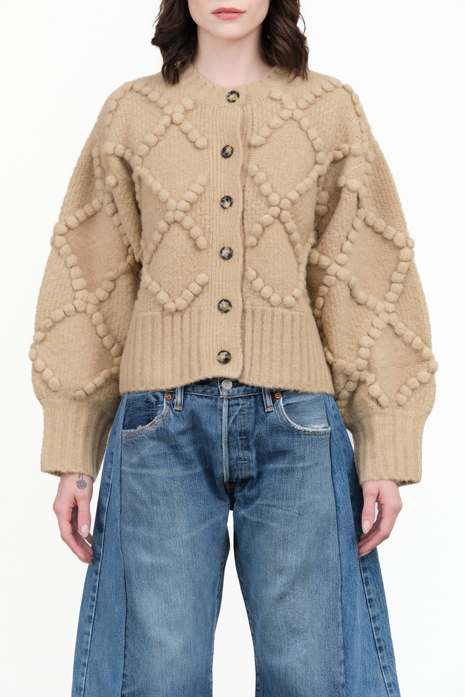 Valence Cardigan by Atelier Delphine in Sand