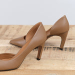 ATP Atelier Designer Brand  Hazelnut Brown Pointed Toe Lucito Nappa Leather Pump Heel